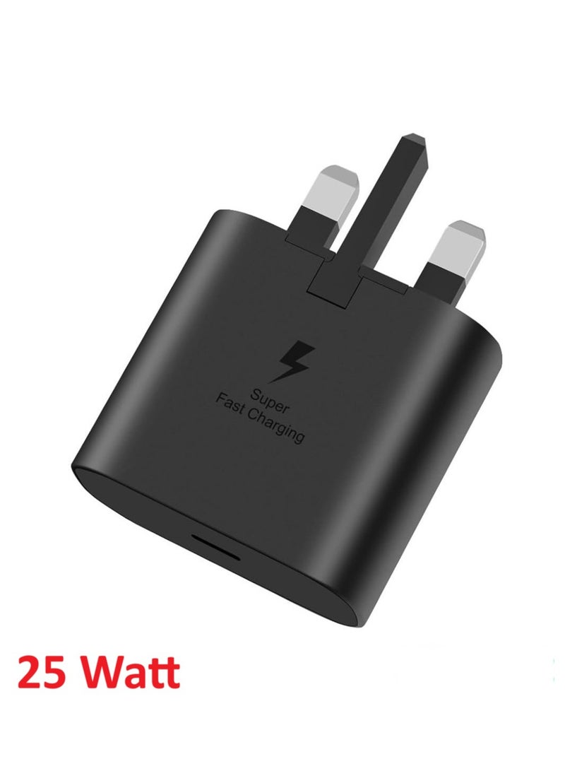 شاحن PD سريع الشحن بقوة 25 واط USB C متوافق مع S25 S24 S23 S22 S21 S20 ألترا، S24+ S23+ S22+ S21+، A53، A15، A54، فولد، فليب - محول طاقة نوع C بدون كابل - Image 1